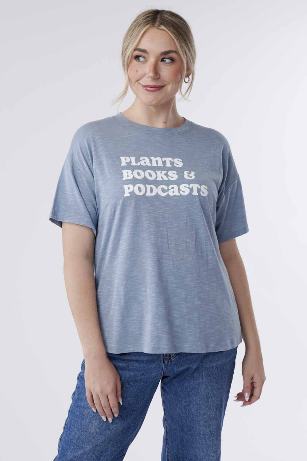 Plants Books & Podcasts Tee