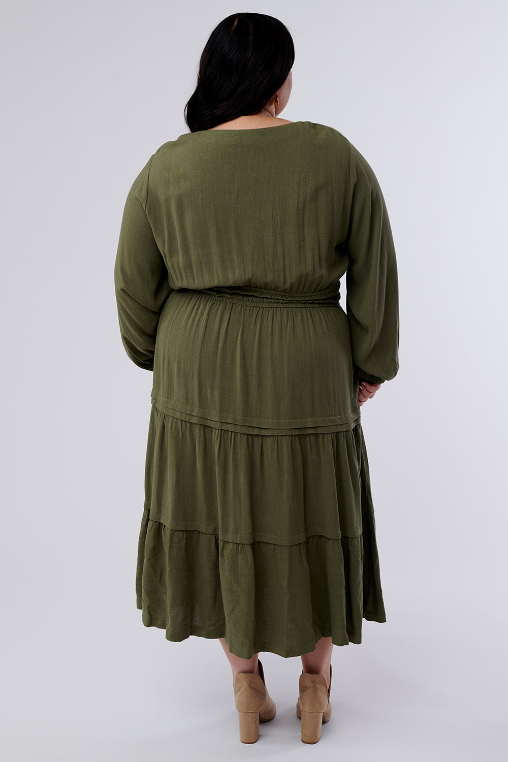 Eloise Tiered Dress-Green
