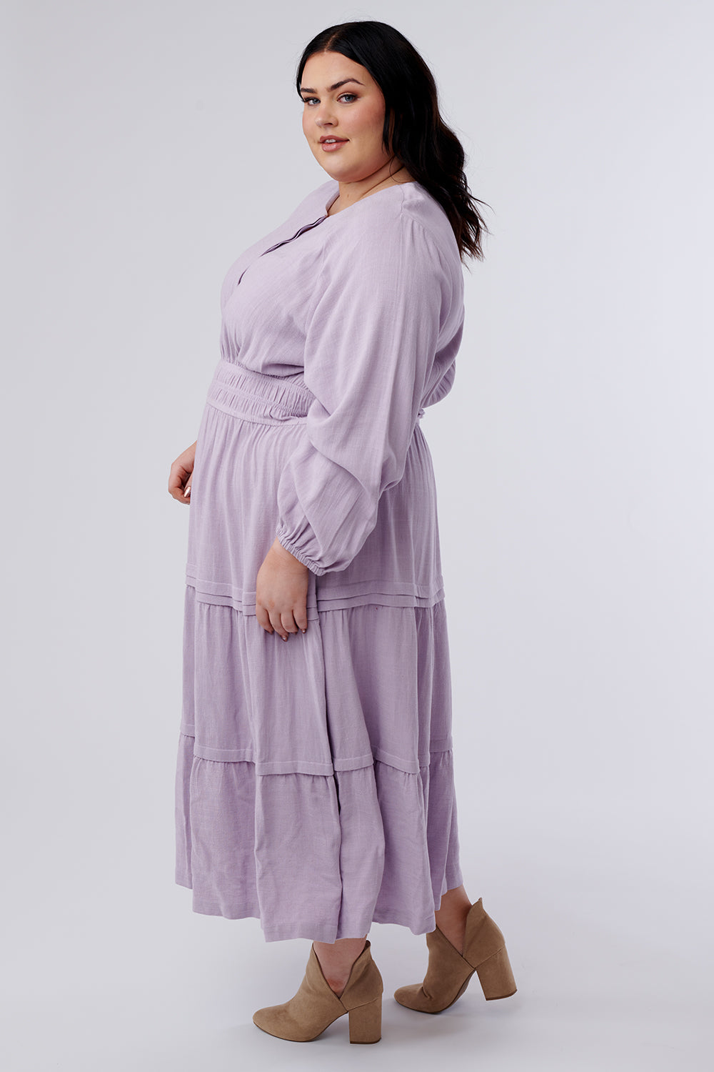 Eloise Tiered Dress-Lilac