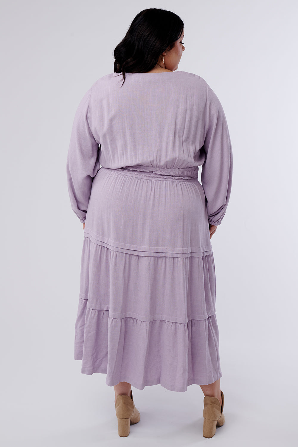 Eloise Tiered Dress-Lilac