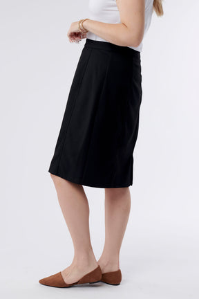 Emma Black Pencil Knee Length Skirt