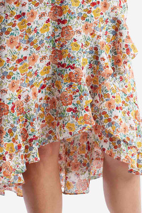Robin Wrap Skirt Floral Dress