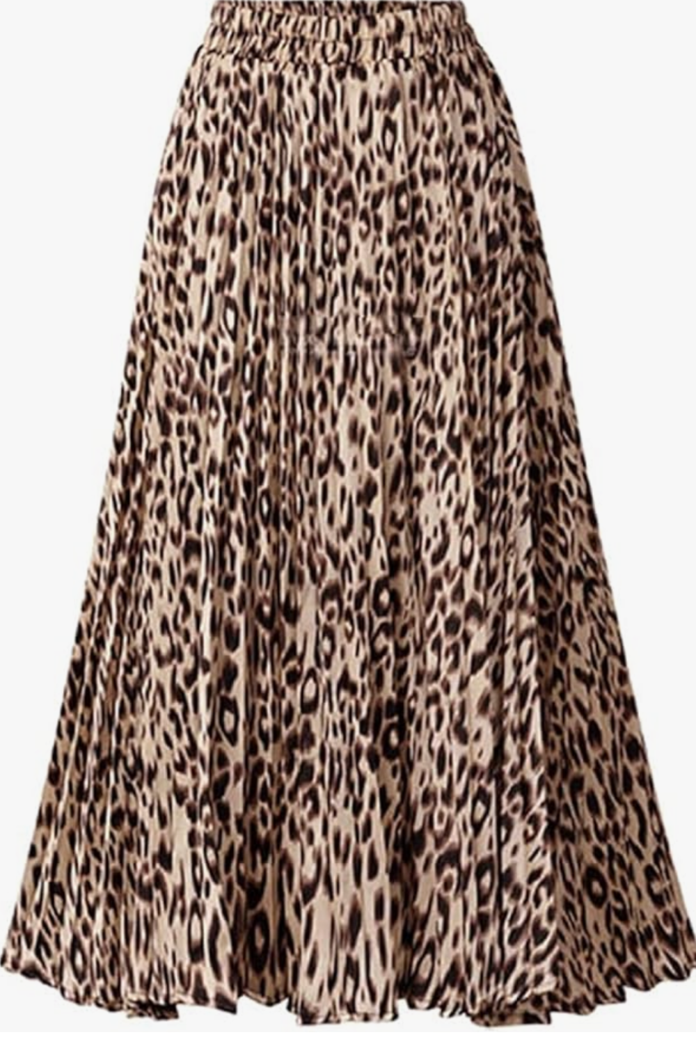 My Moment Leopard Pleated Midi Skirt