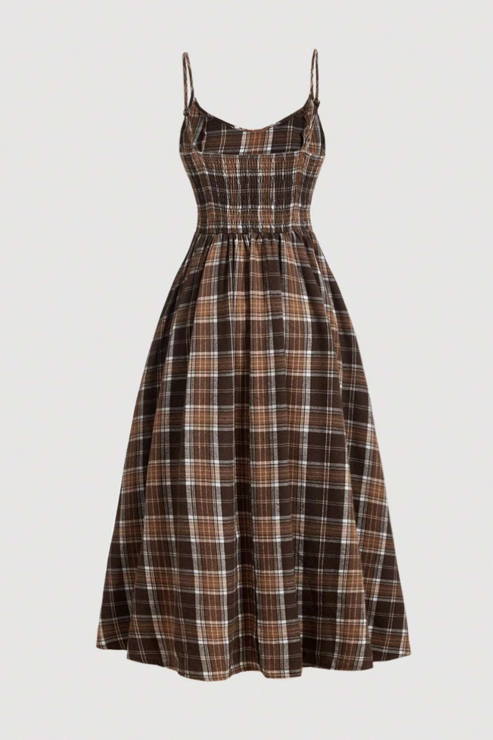 Florence Plaid Overall Vintage Dress