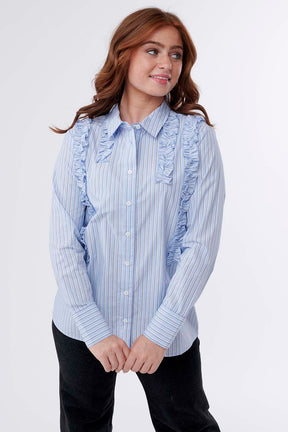 Madison Button Down Striped Top