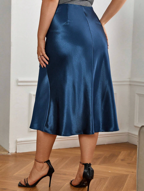 Curvy Love in Your Life Satin Skirt