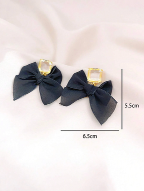 A Cute Bow Ribbon Earrings