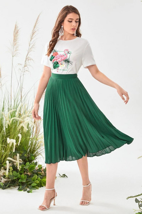 Day In Paradise Tee & Pleated Skirt Set