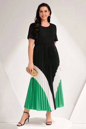 Curvy Darling Decision Color-block Dress