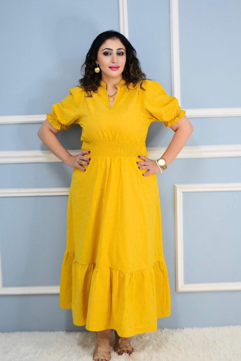 In My Dreams Yellow Cotton Dress