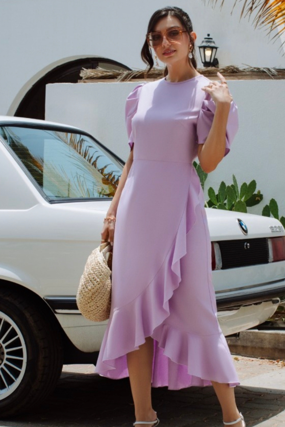 Feeling of Forever Lilac Cotton Wrap Dress