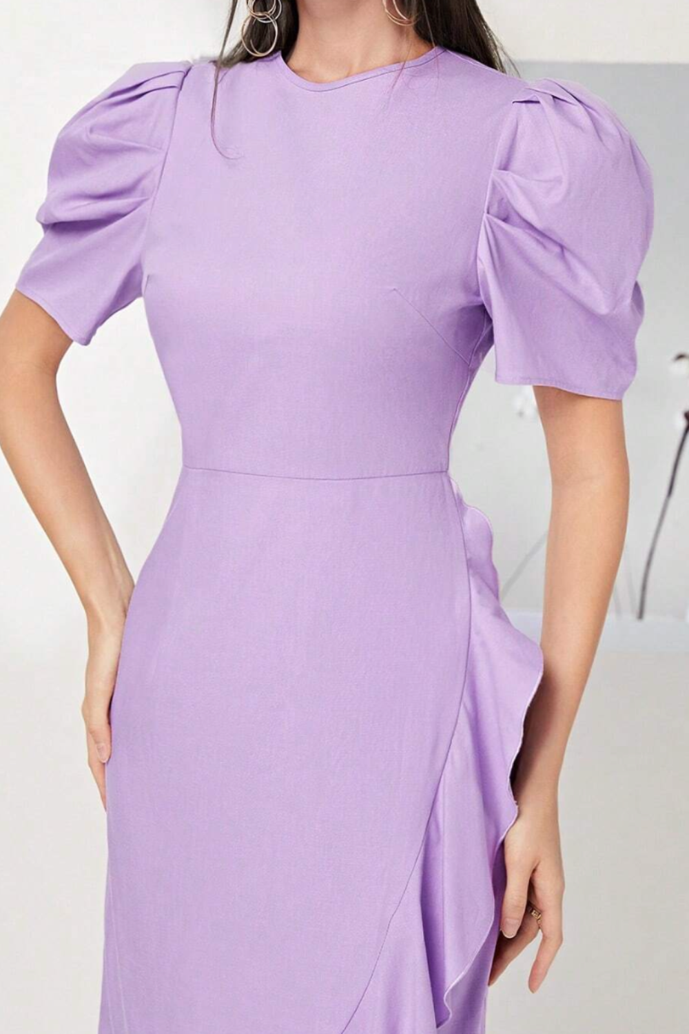 Feeling of Forever Lilac Cotton Wrap Dress