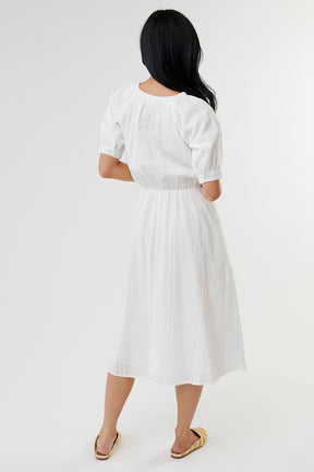 Imagination White Midi Dress