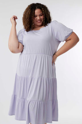 Closer to You Lilac Tired Midi Dress