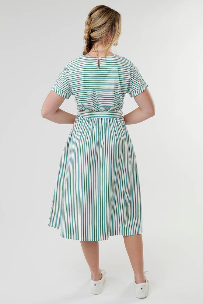 Sunshine Striped Midi Dress