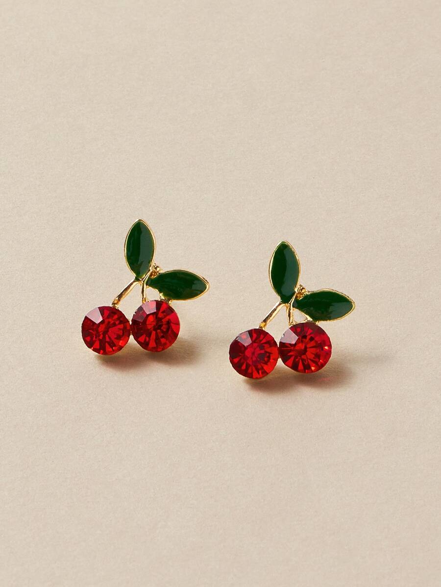 Cherry in Top Stud Earrings