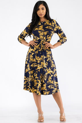 Keep it Lovely Floral Belted Midi Dress