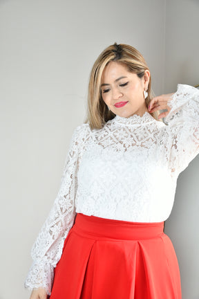 Essence White Lace Top