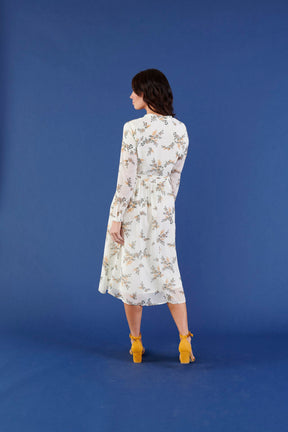 Calm and Confident Floral Midi Dress