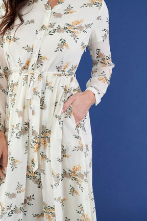 Calm and Confident Floral Midi Dress