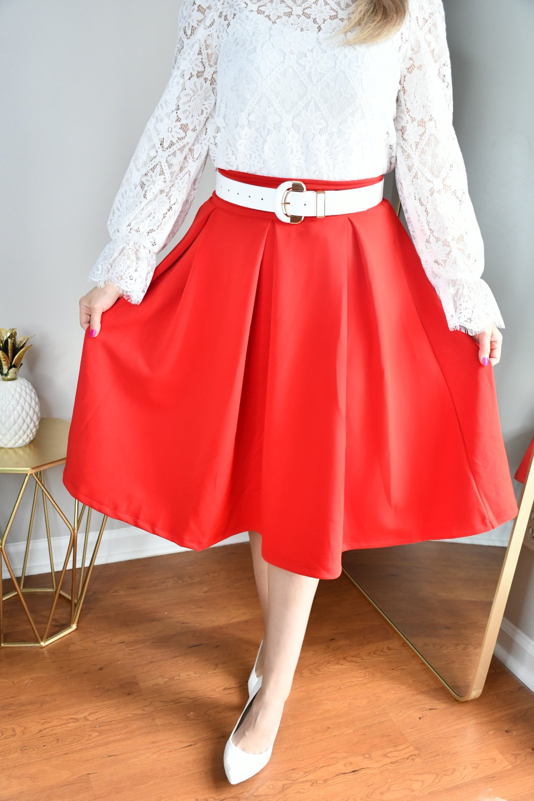 Best Trend Flare Midi Skirt