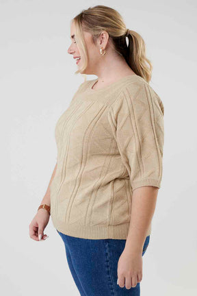 Fit for Fall Sweater Top-Beige