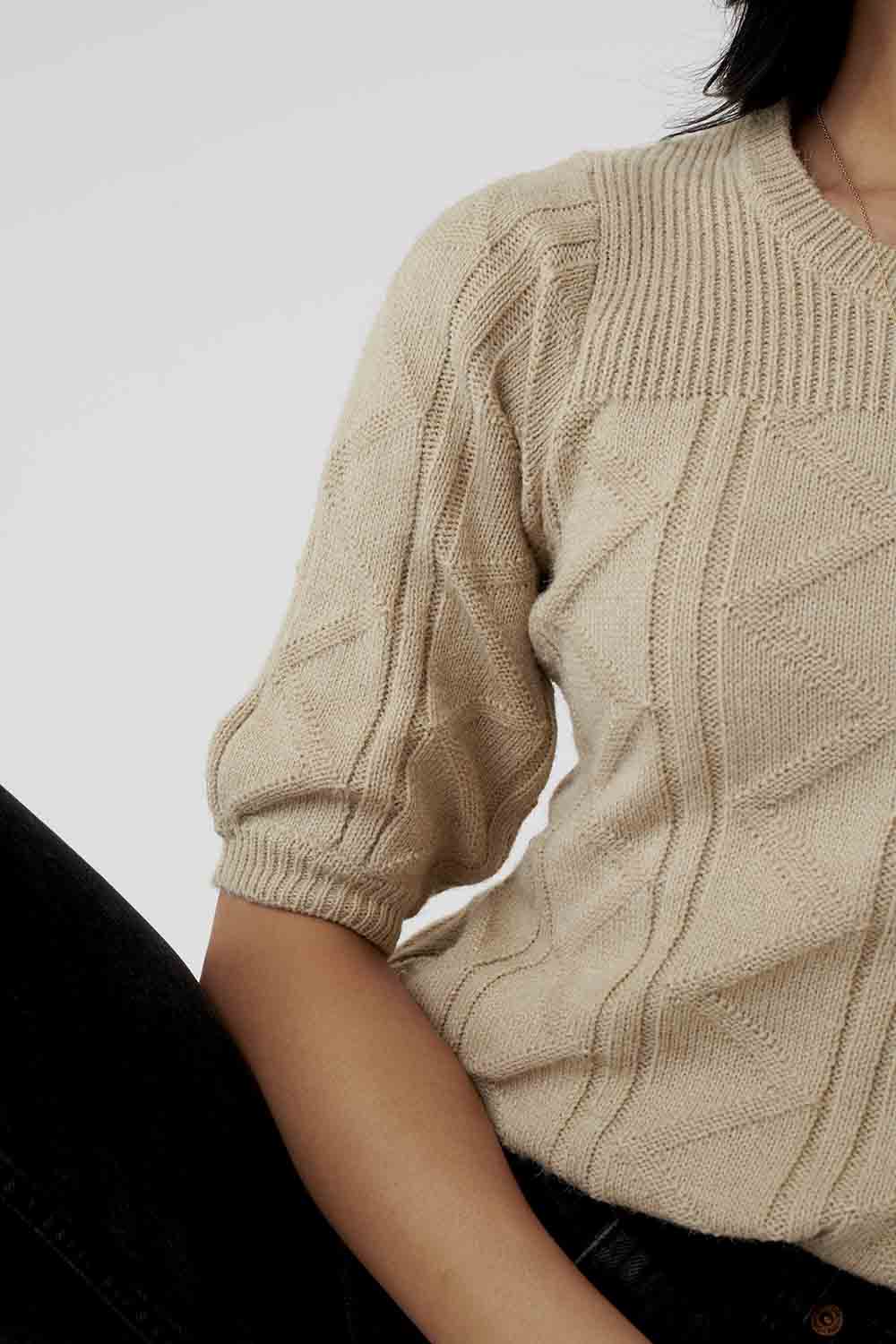 Fit for Fall Sweater Top-Beige